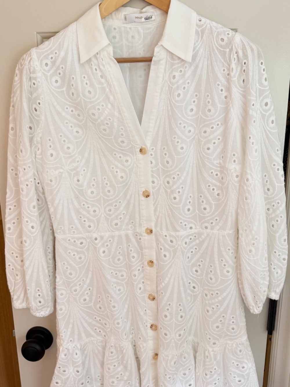 MANGO White Eyelet Sundress (US 8) - Picture 2 of 6
